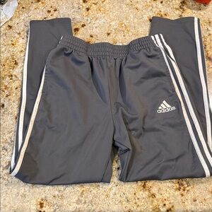 Adidas Kids Charcoal Joggers with White Stripes size XL EUC